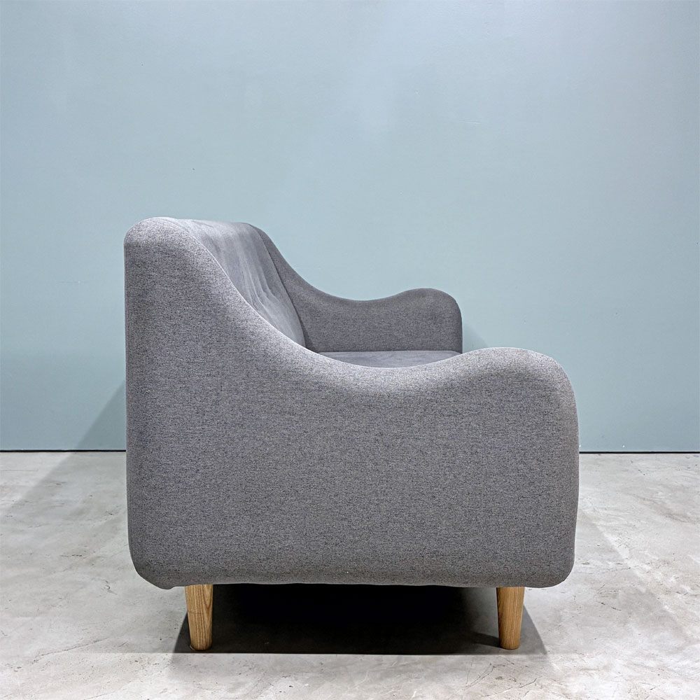 IDC大塚家具 OTSUKA ベッディ 2.5人掛けソファ w168cm リバーシブル グレー 廃番 現状品 ◎