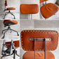トラックファニチャー TRUCK FURNITURE デスクワークチェア DESKWORK CHAIR アームレス キャスター付き 牛革 L-8 BROWN 回転式昇降 定価 ￥161,700- ♪