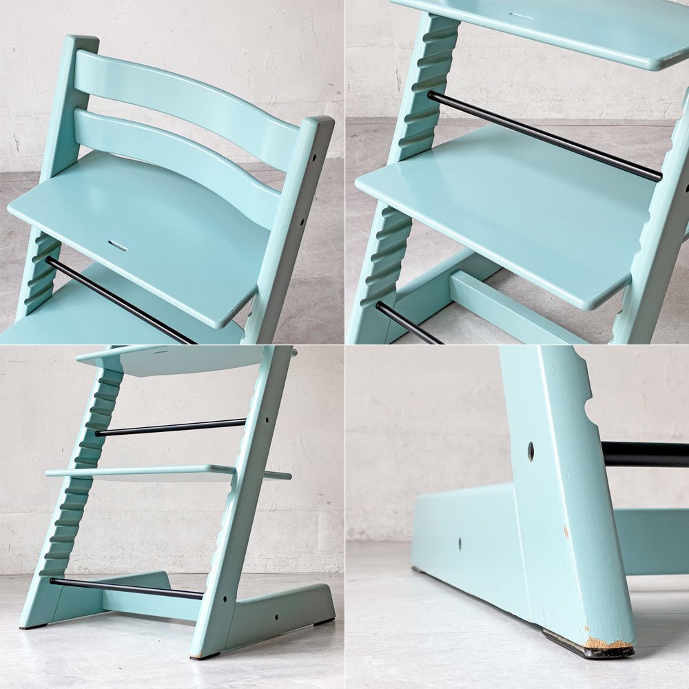 ストッケ STOKKE トリップトラップ TRIPP TRAPP ベビーチェア キッズチェア S/N6～ ノルウェー 北欧家具 アクアブルー ★
