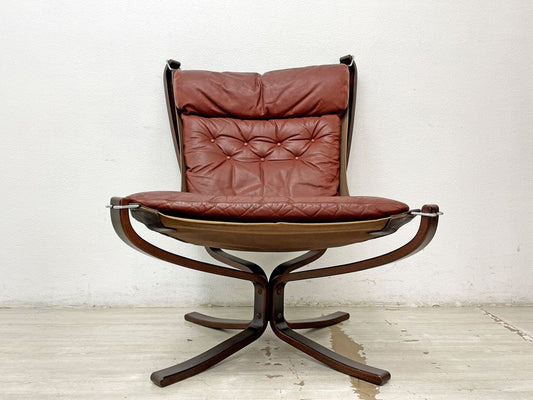 バットネ VATNE ファルコンチェア Falcon Chair ハイバック イージーチェア ラウンジチェア 1Pソファ シガード・レッセル 本革 ビンテージ 北欧 ノルウェー ●