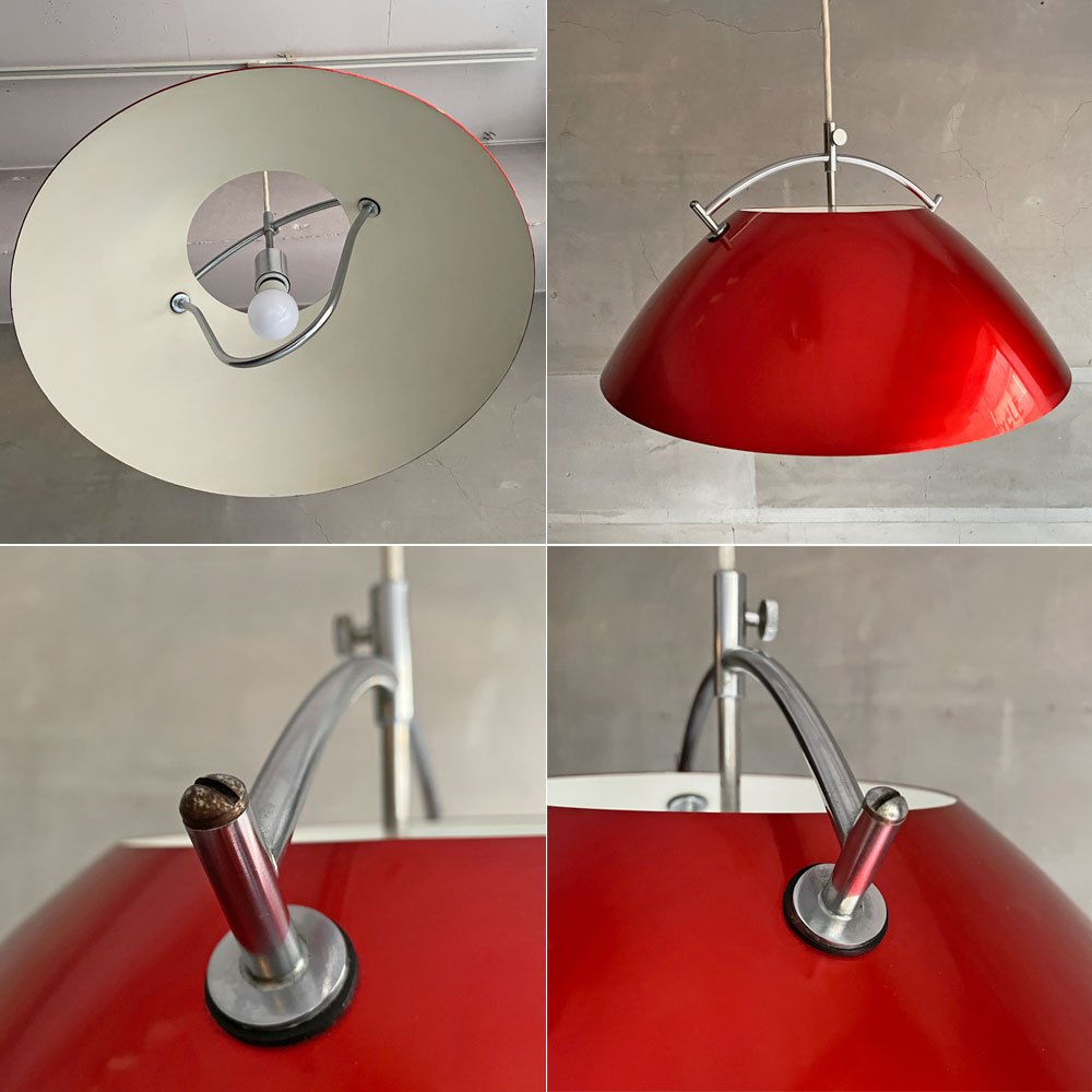 ルイスポールセン Louis Poulsen ザ・ペンダント THE PENDANT レッドカラー ウェグナーデザイン Hans j. Wegner デンマーク 北欧ビンテージ 希少 ♪