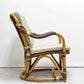 カザマ KAZAMA ルロット アームチェア Lurot Arm Chair ラタン 籐家具 ベージュ系 クッション付き インドネシア 定価￥48,800- B ●