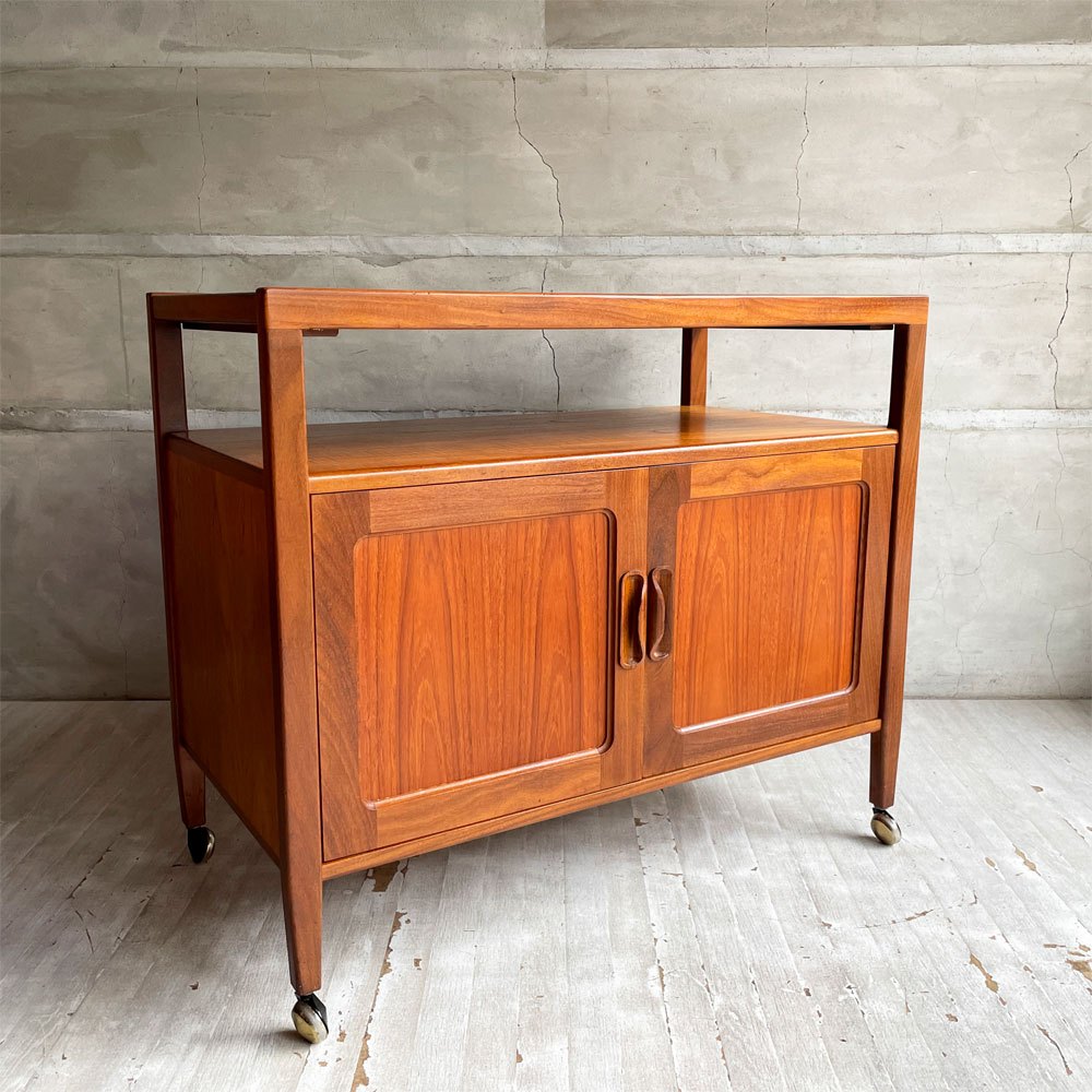 エベネゼルグーム Ebenezer Gomme ジープラン G-PLAN フレスコ Fresco ビュッフェトロリー キッチンカート ワゴン サイドテーブル スライド天板 チーク材 UKビンテージ 英国 希少 ♪