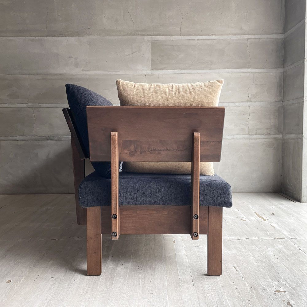 園田産業 ルチア Ruthia 160カウチソファ ソファベンチ 3人掛け 3P カバーリング サイドパネル付け替え可 アルダー材 ♪