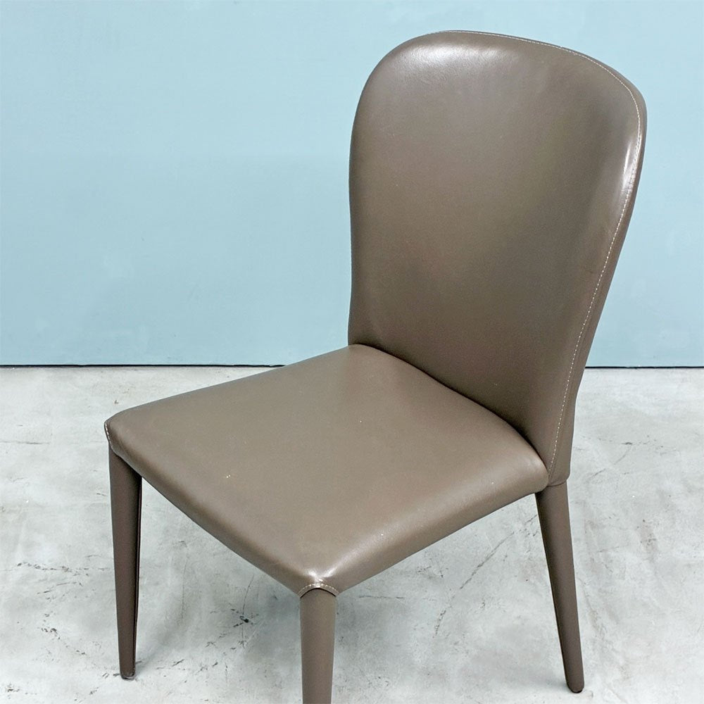 IDC大塚家具 OTSUKA フロイデ ダイニングチェア 本革 CL-579 モダンデザイン 廃盤品 ◎