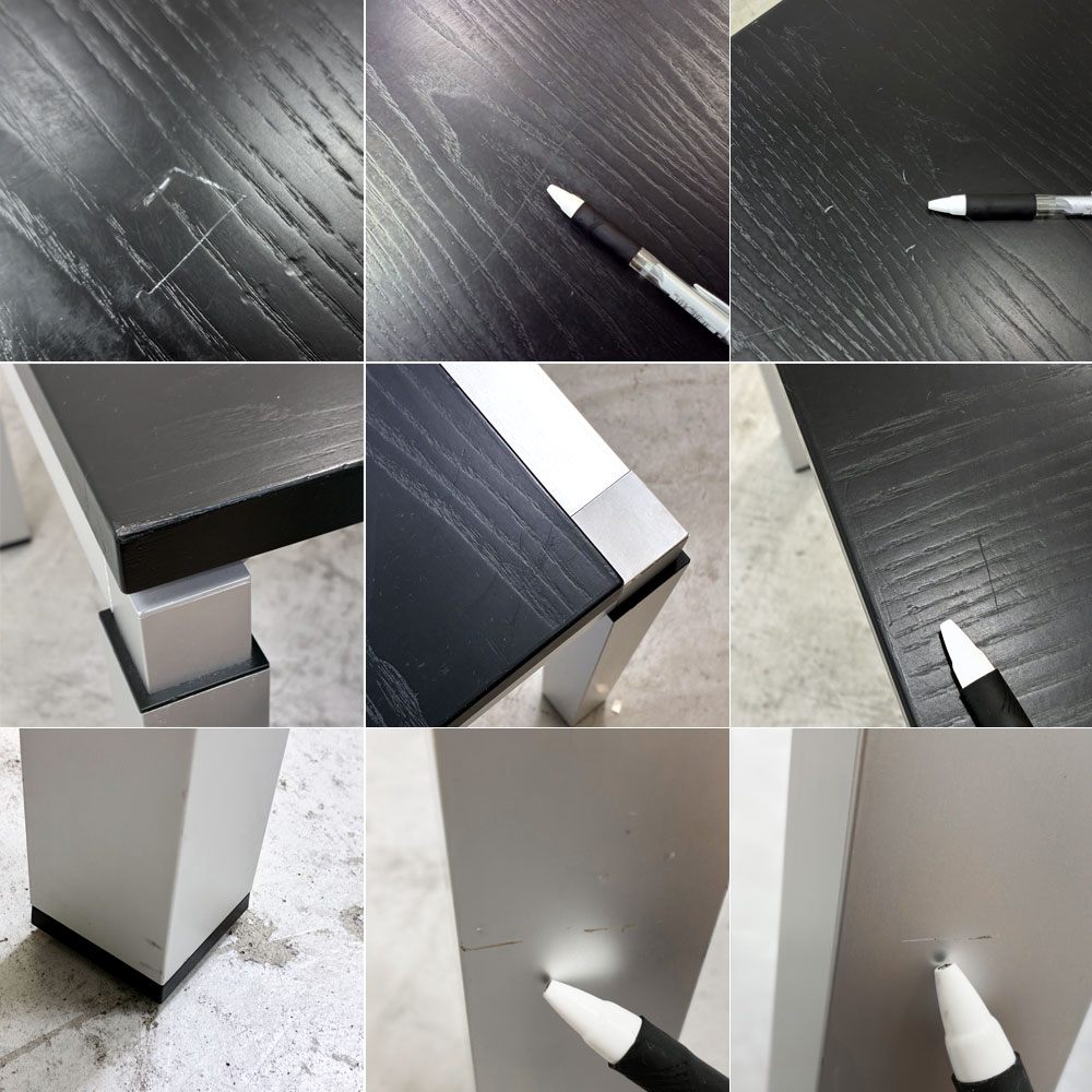 ウィルクハーン Wilkhahn ミナモデスク Minamo Desk ワークテーブル フラットデスク アルミフレーム 配線孔 ケーブル収納付き コクヨ取扱い ●