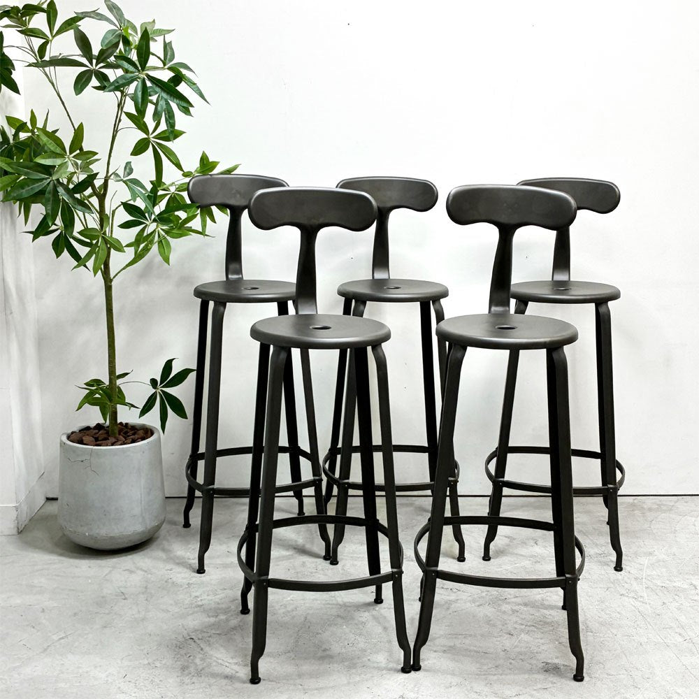 フェールトラヴァイユ FER TRAVAIL ニコルチェア NICOLLE Chair SH80 カウンターチェア スチール マットクリア仕上げ 別注モデル インダストリアル C ●