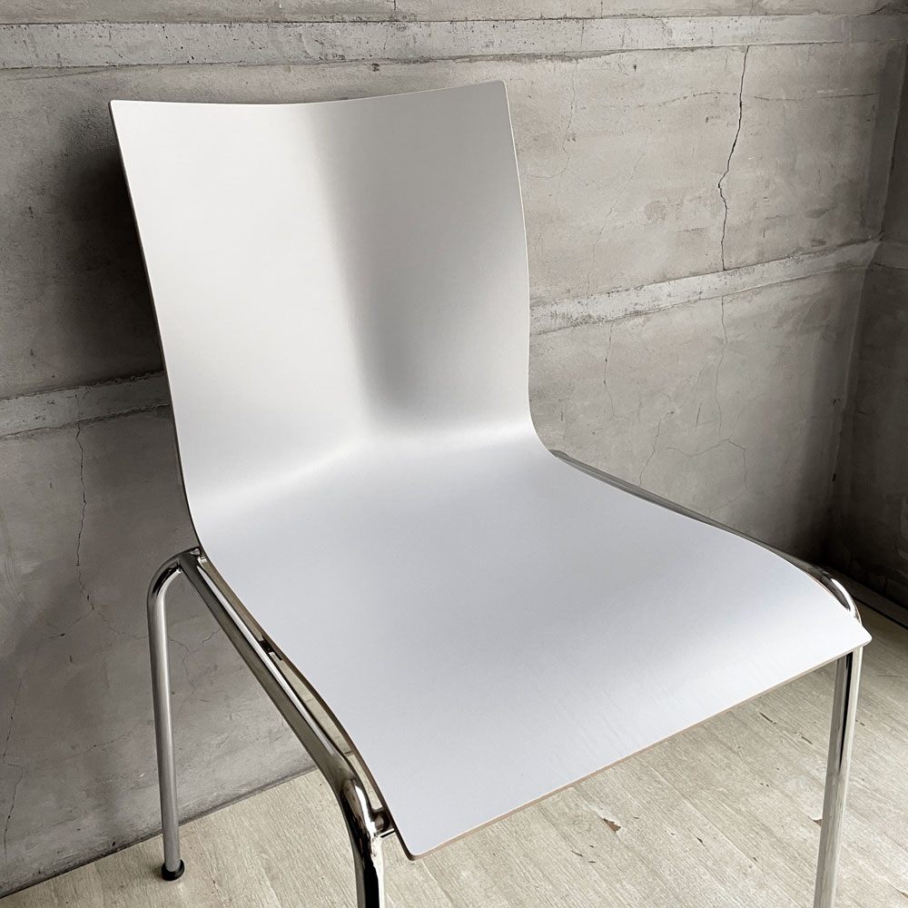 エンゲルブレヒト Engelbrechts チャリックチェア CHAIRIK Chair 101 ダイニングチェア スタッキング 4本脚 ライトグレー プライウッド スチール デンマーク 未使用品 定価63,800円 ♪