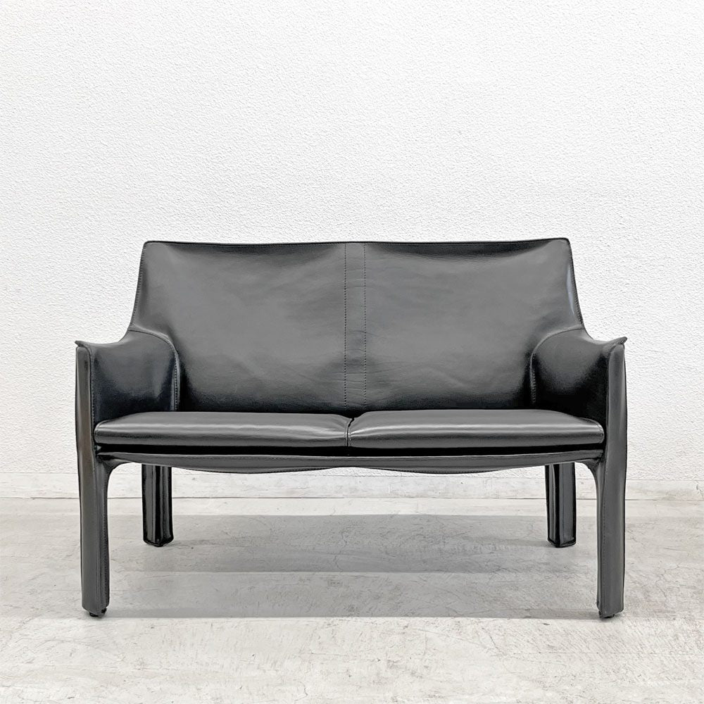 カッシーナ Cassina 414 CAB ラウンジアームチェア 2シーター キャブチェア 本革 マリオ・ベリーニ A 〓