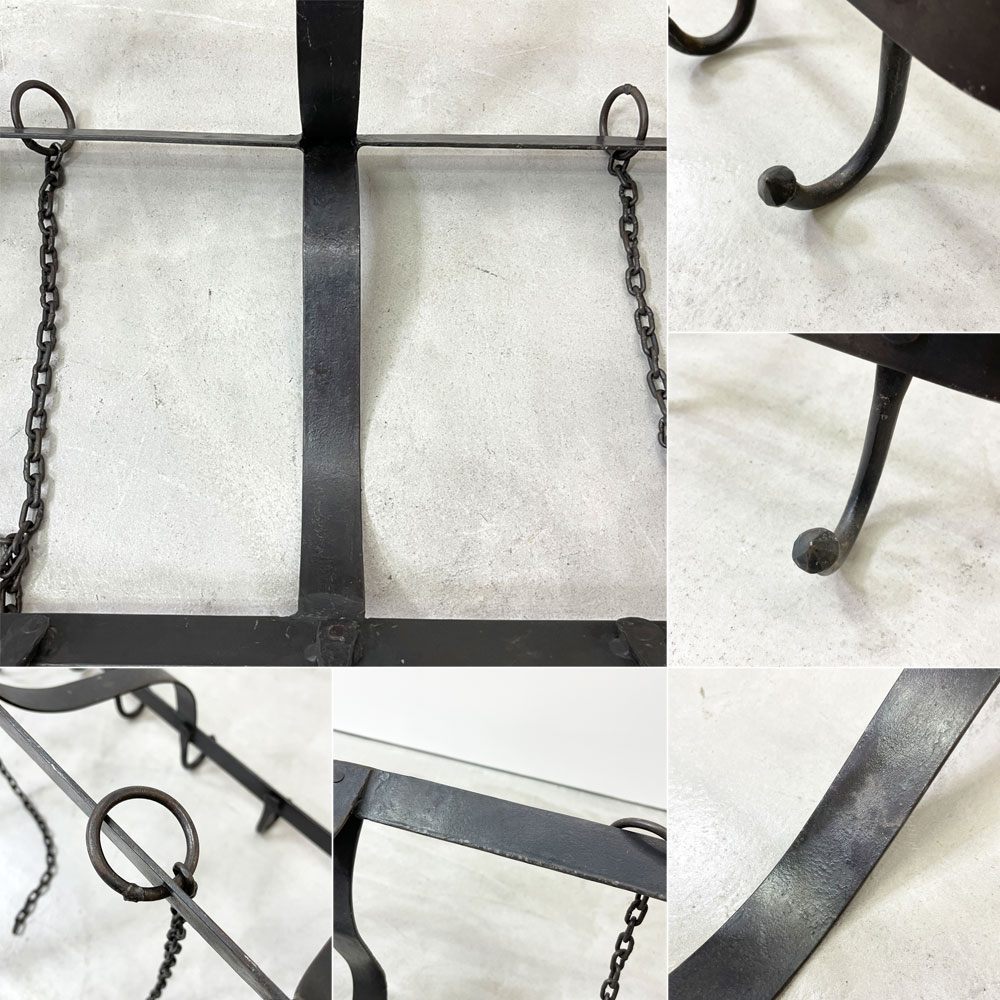ビンテージ Vintage アイアン ループハンガー キッチンツールハンガー 店舗什器 工業系 インダストリアルデザイン ●