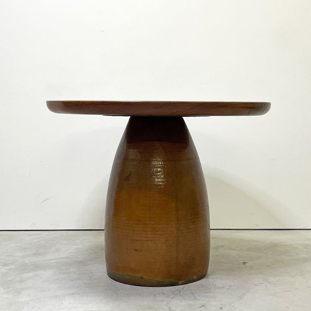 ヨーガンレール Jurgen Lehl ババグーリ Babaghuri チーク無垢材天板 鍛金銅脚 ダイニングテーブル ●