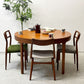 ネイサンファニチャー NATHAN Furniture チーク材 エクステンション ダイニングテーブル 伸長式 ラウンド W122cm 英国家具 UKビンテージ ●