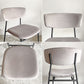 カリガリス Calligaris フィフティーズ FIFTIES ダイニングチェア サンドカラー×マットブラック ファブリック ベルベット スチール脚 モダンデザイン イタリア B ■