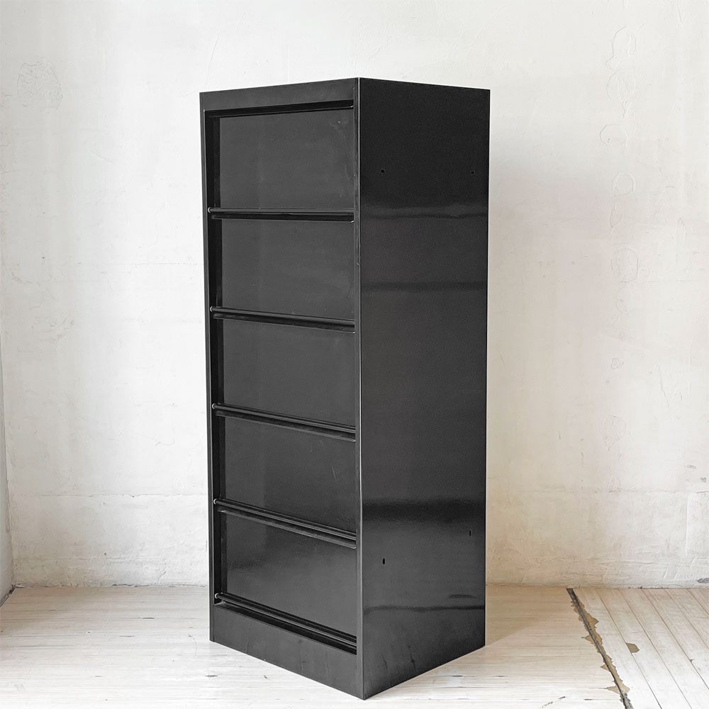トリックス TOLIX CC5 フラップ式 スチールキャビネット 5段 ブラック インダストリアル フランス 参考価格￥126,800- ★