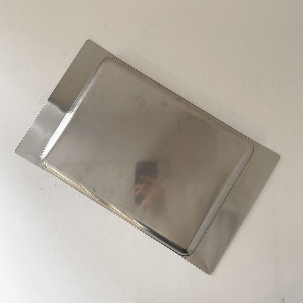 アレッシィ ALESSI プログラマ Programma 8 ステンレストレイ 37.5×22.5cm フランコ・サルジャーニ & エイヤ・ヘランダー イタリア 廃番 A ◎