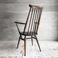 アーコール Ercol ゴールドスミス ダイニングチェア アームチェア コロニアル ハイバック エルム材 ダークブラウン UKビンテージ 英国家具 ♪