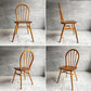 アーコール Ercol フープバックチェア ダイニングチェア スポークバック エルム材 UKビンテージ 英国家具 ♪