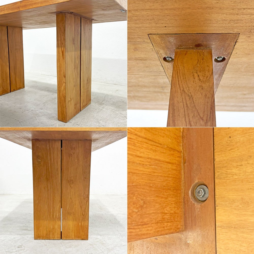 チーク 無垢材 teak wood ハイテーブル カウンター OLD JAVA アジアン スタイル 店舗什器 〓