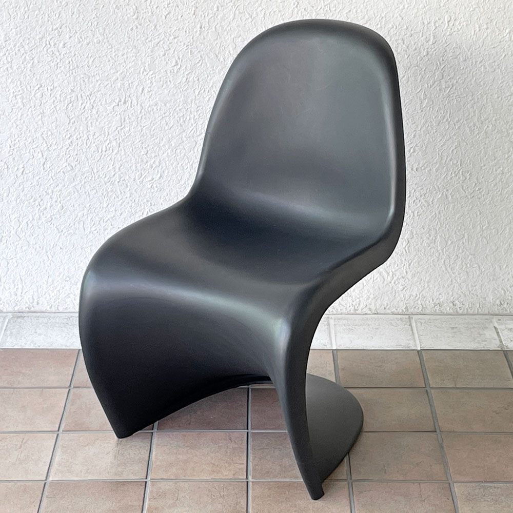 ヴィトラ vitra パントンチェア ダイニングチェア ブラック ヴェルナー・パントン Panton ミッドセンチュリー スペースエイジ ◇