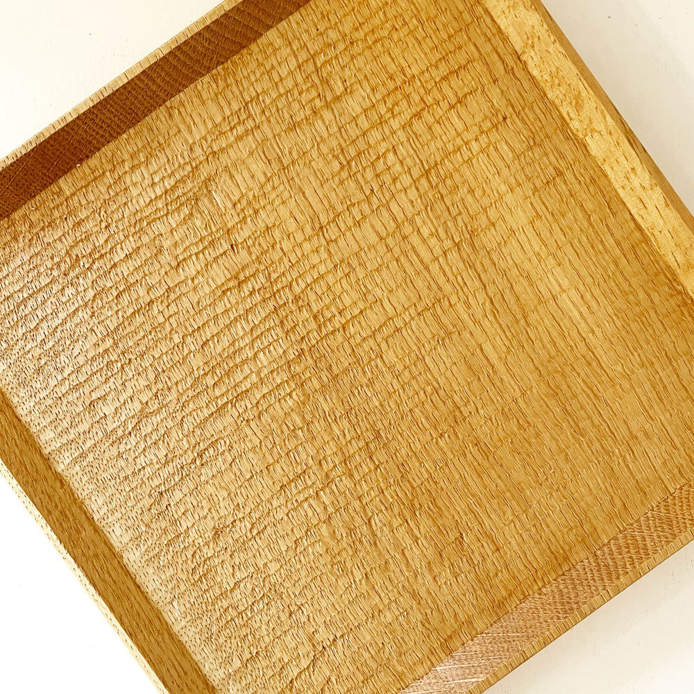 富井貴志 シカクル shikakuru 四方皿 20×20cm ナラ材 角皿 スクエアプレート 木工 現代作家 定価￥10,500- A ◎