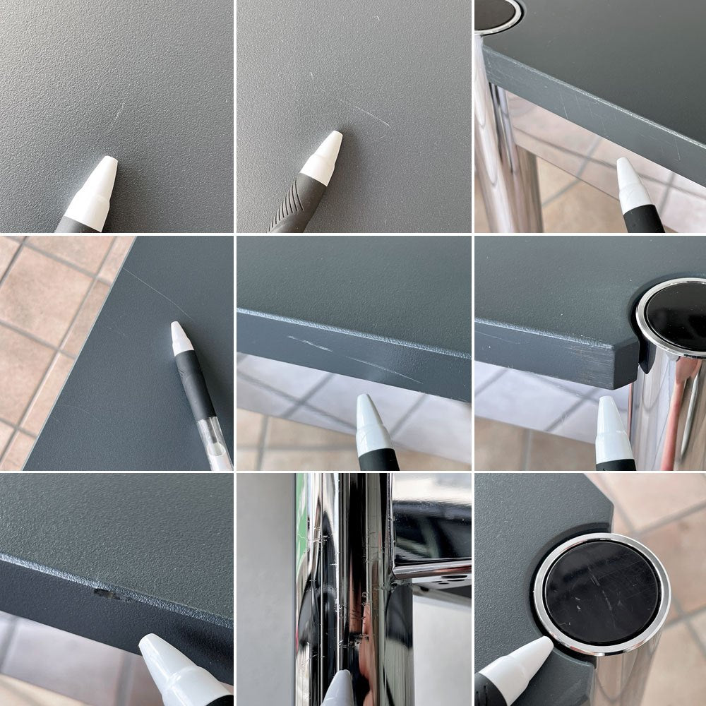 USMモジュラーファニチャー USM Haller USMハラーテーブル ワーキングデスク ダイニングテーブル MDF ミッドグレー W150×D75×H74cm アジャスター ◇