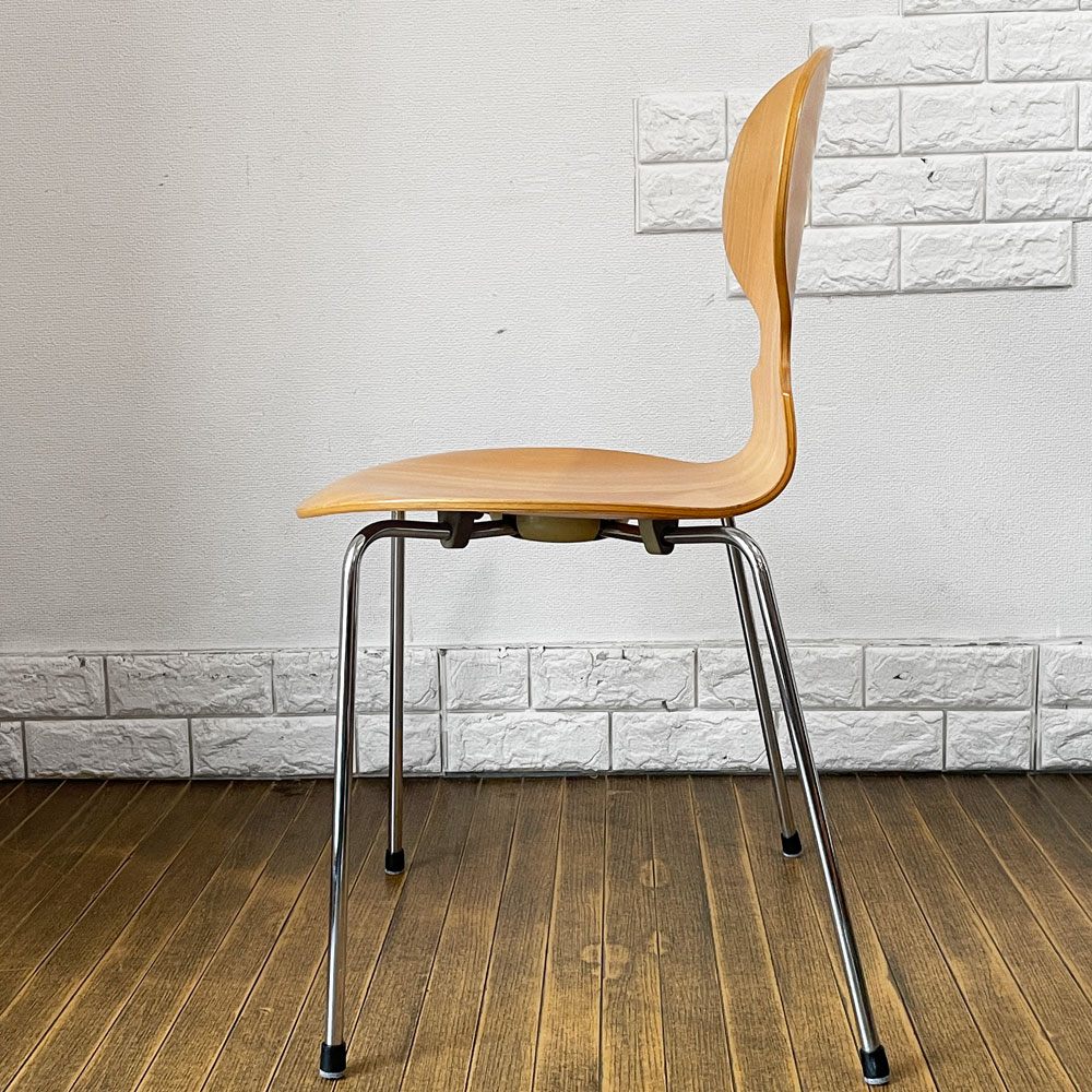 フリッツハンセン Fritz Hansen 3101 アリンコチェア アントチェア 4本脚 ナチュラルビーチ ラッカー仕上げ フェルトグライズ アルネ・ヤコブセン E ◎