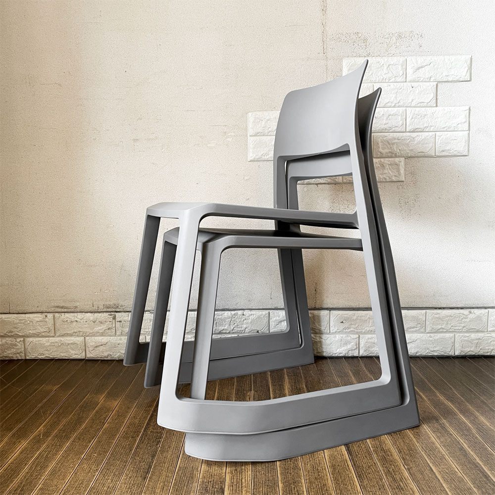 ヴィトラ Vitra ティプトン Tip Ton ワークチェア ダイニングチェア デスクチェア バサルト スタッキング チルト機能 定価￥47,300- A ◎
