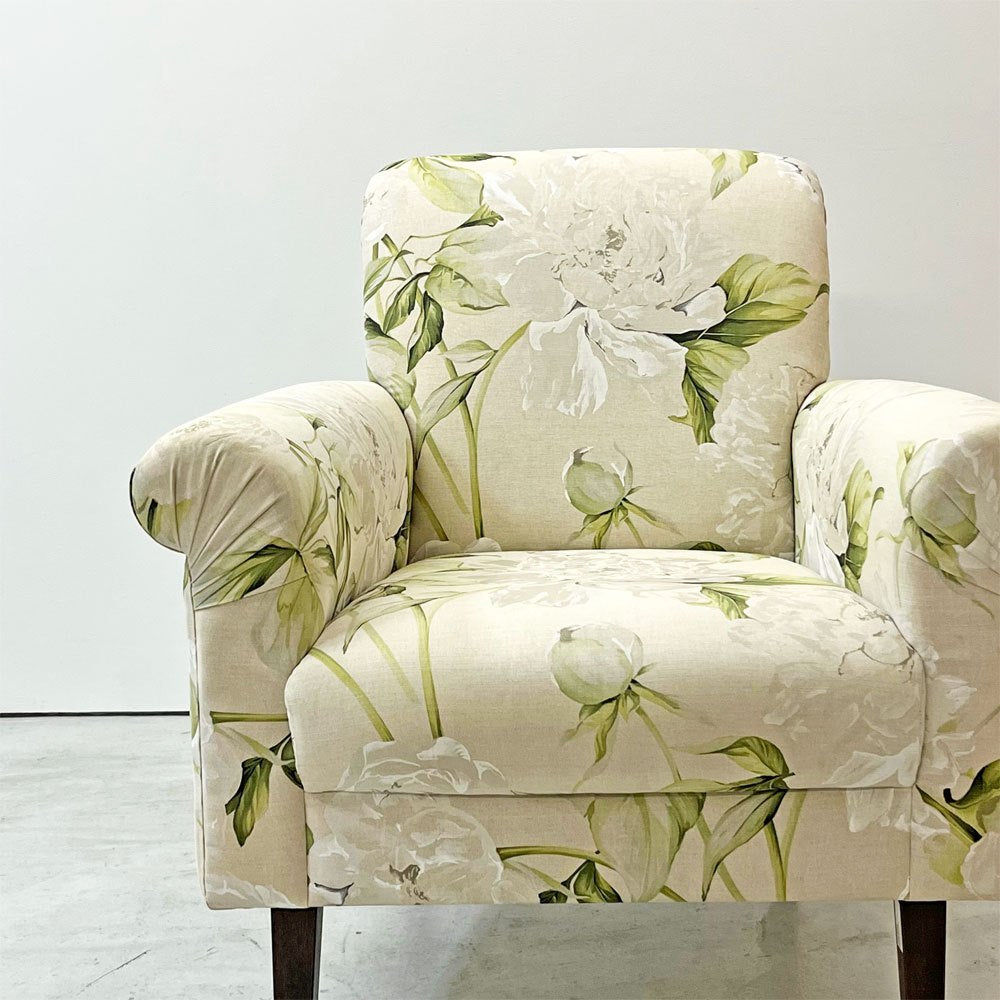イデー IDEE ラインソファ LINE SOFA ラウンジソファ 1Pソファ 1人掛け ファブリック 花柄 クラシカルスタイル ●