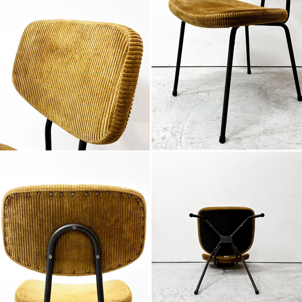トラックファニチャー TRUCK FURNITURE スット ダイニングチェア SUTTO DINING CHAIR 張地 コーデュロイ×スチールフレーム インダストリアル 定価￥64,460- A ●