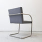 ノル knoll ブルーノ アームチェア チューブラー Brno Arm Chair Tubular ミースファンデルローエ カンチレバー グレー ファブリック ●