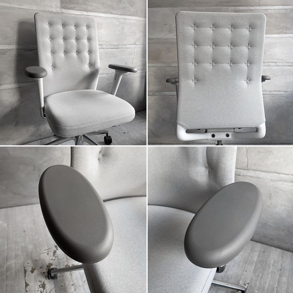 ヴィトラ vitra IDトリム ID Trim オフィスチェア デスクチェア ハイバック ライトグレー系 2Dアームレスト アントニオ・チッテリオ 参考定価￥209,000- ♪