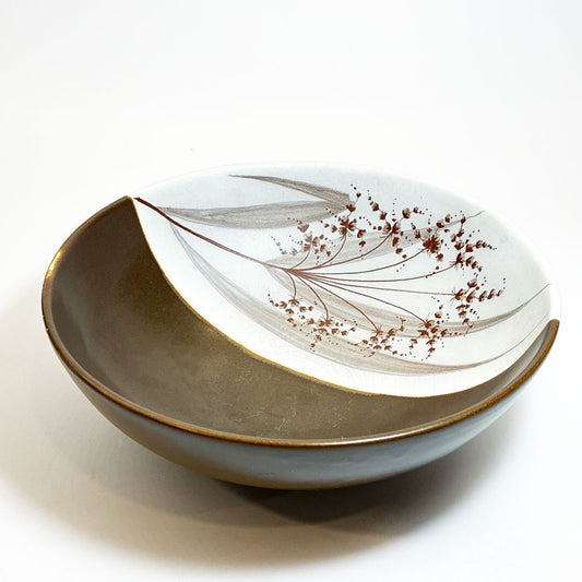 クピターンサビ Kupittaan Savi サービングボウル ハンドペイント 二層釉薬 22.5cm フィンランドビンテージ 北欧食器 ★