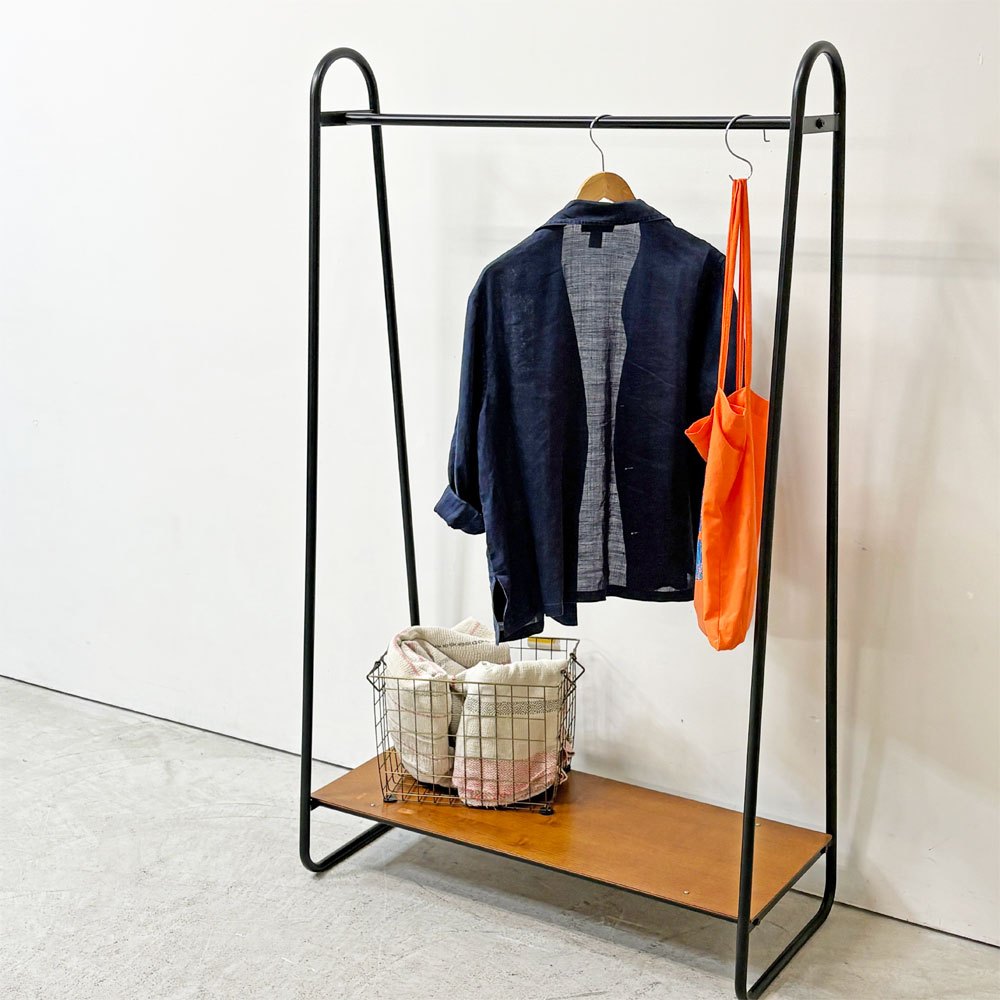 イデー IDEE ポールハンガースタンド PAUL HANGER STAND アントンブラウン Anton brown ハンガーラック W90cm シェルフ付 ●