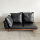 マスターウォール MASTERWAL デニッシュグランデ DANISH GRANDE SOFA 2シーターソファ ワンアーム 右片肘 W159cm ウォールナット無垢材 本革 ブラックレザー 定価￥753,500- 展示品 〓