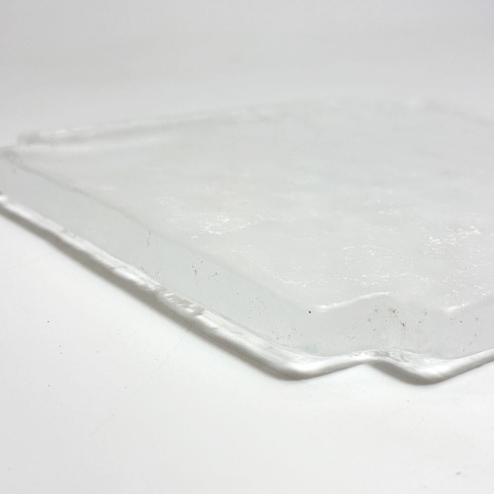 能登朝奈 Asana Noto スクエアプレート パート・ド・ヴェール ガラス 平皿 約14.5×14.5cm 現代作家 美品 B ★