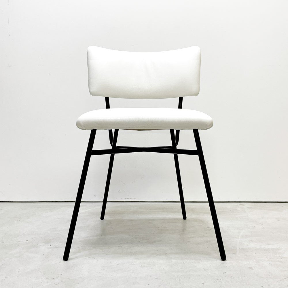 アルフレックス arflex エレットラ ELETTRA ダイニングチェア レザー ホワイト Studio BBPR イタリアモダン シンプルデザイン B ●