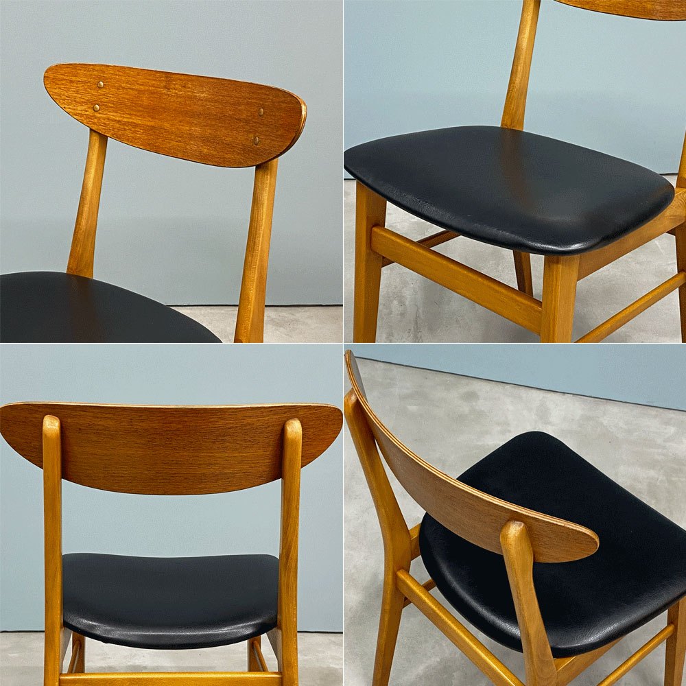 ファーストラップ FARSTRUP サイドチェア No.210 ダイニングチェア チーク材×ビーチ材 デンマーク 北欧ビンテージ ◎