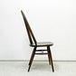 アーコール Ercol クエーカーチェア ダイニングチェア ハイバック オールドコロニアル ブラウン エルム材 × ビーチ材 UKビンテージ 英国家具 A ●