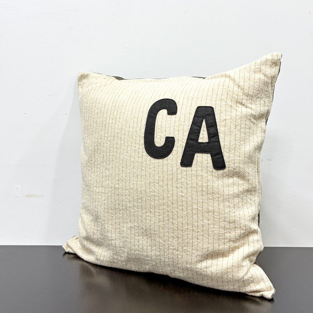 バッシュ BasShu カリフォルニア California 50's クッション CA ワッペン ストライプ アメリカンビンテージスタイル 45×45cm ●