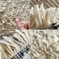 ベニワレン Beni Ouarain  ラグ 絨毯 ホワイト×ブラック 羊毛 ウール 手織り ハンドメイド モロッコ 215cm×155cm ■