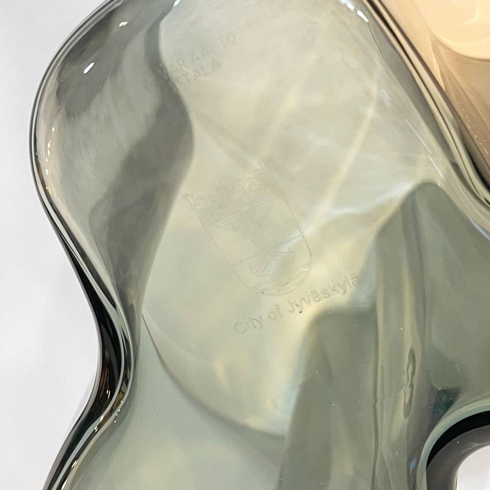 イッタラ iittala アルヴァ・アアルトコレクション ベース Alvar Aalto Collection Vase H160mm ダークグレー Jyvaskyla刻印入り 北欧雑貨 箱付 定価 ￥38,500- ★