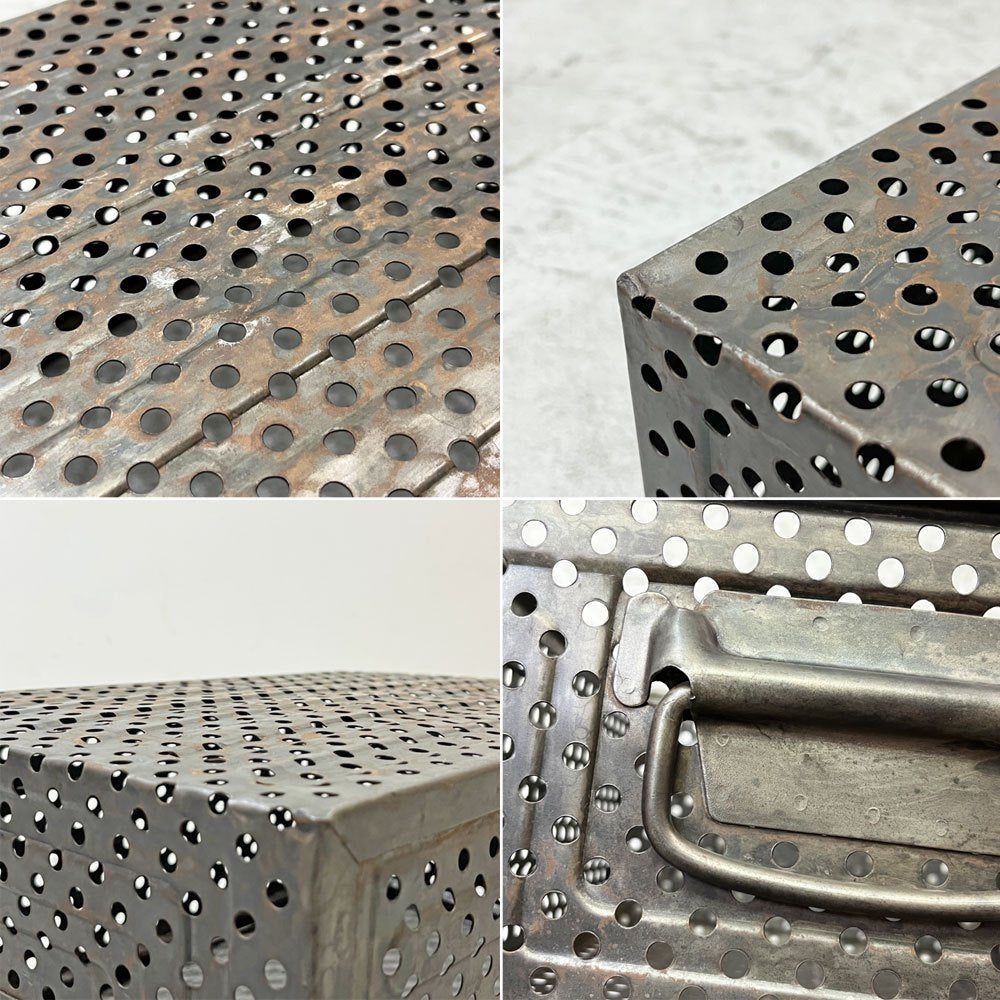 SCHAFER スタッキング ストレージボックス パンチングメタル インダストリアル ドイツビンテージ E ●