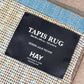 ヘイ HAY タピス TAPIS ラグ 80×200 コットン×ジュート ジュリ・リショズ ハンドメイド チェスナッツ＆ブルー 定価30,800円 良品 ◇