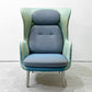 フリッツハンセン Fritz Hansen ロオチェア RO JH1 ラウンジチェア ファブリック Faded Denim Blue アルミベース ハイメ・アジョン 現行定価￥526,680以上 ●