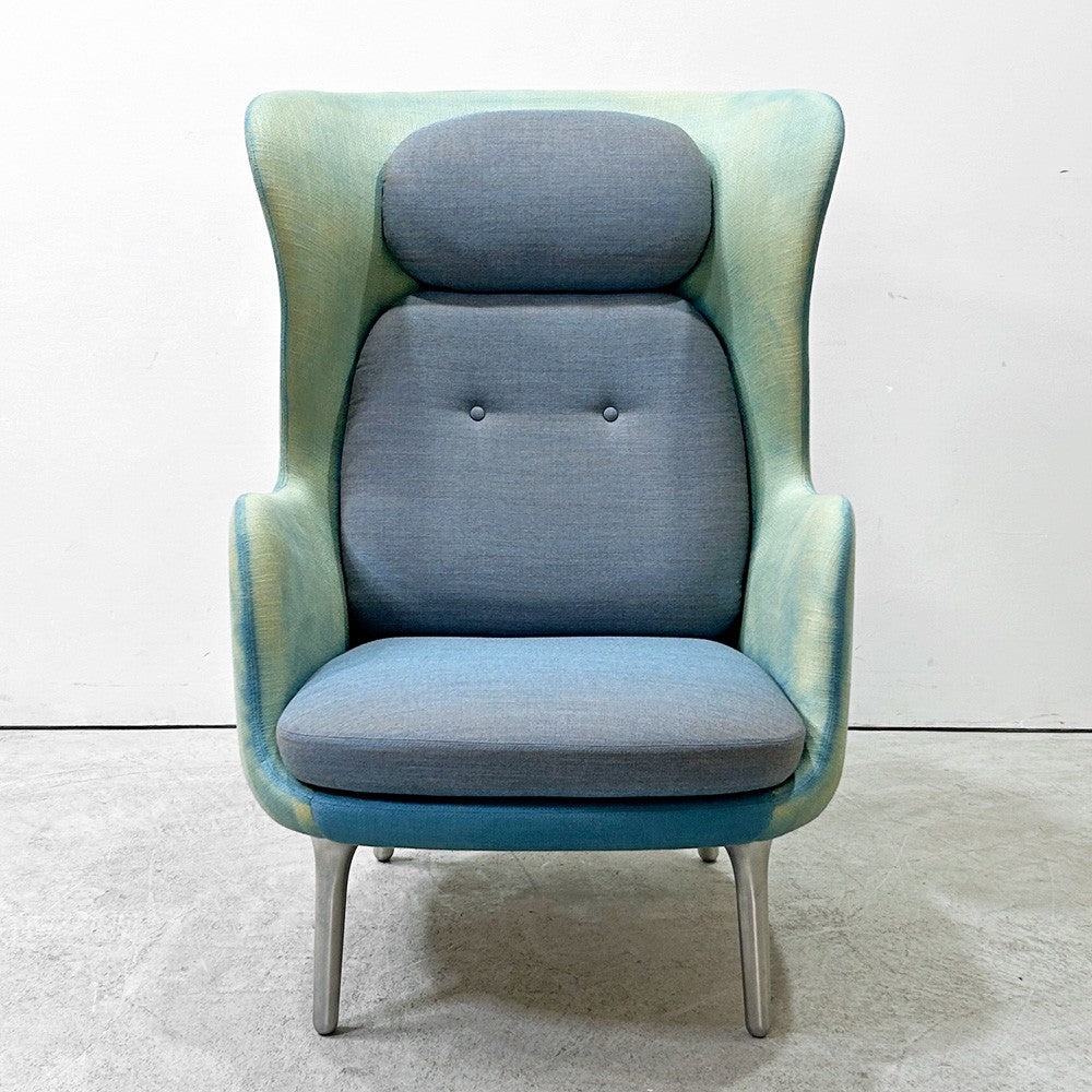 フリッツハンセン Fritz Hansen ロオチェア RO JH1 ラウンジチェア ファブリック Faded Denim Blue アルミベース ハイメ・アジョン 現行定価￥526,680以上 ●