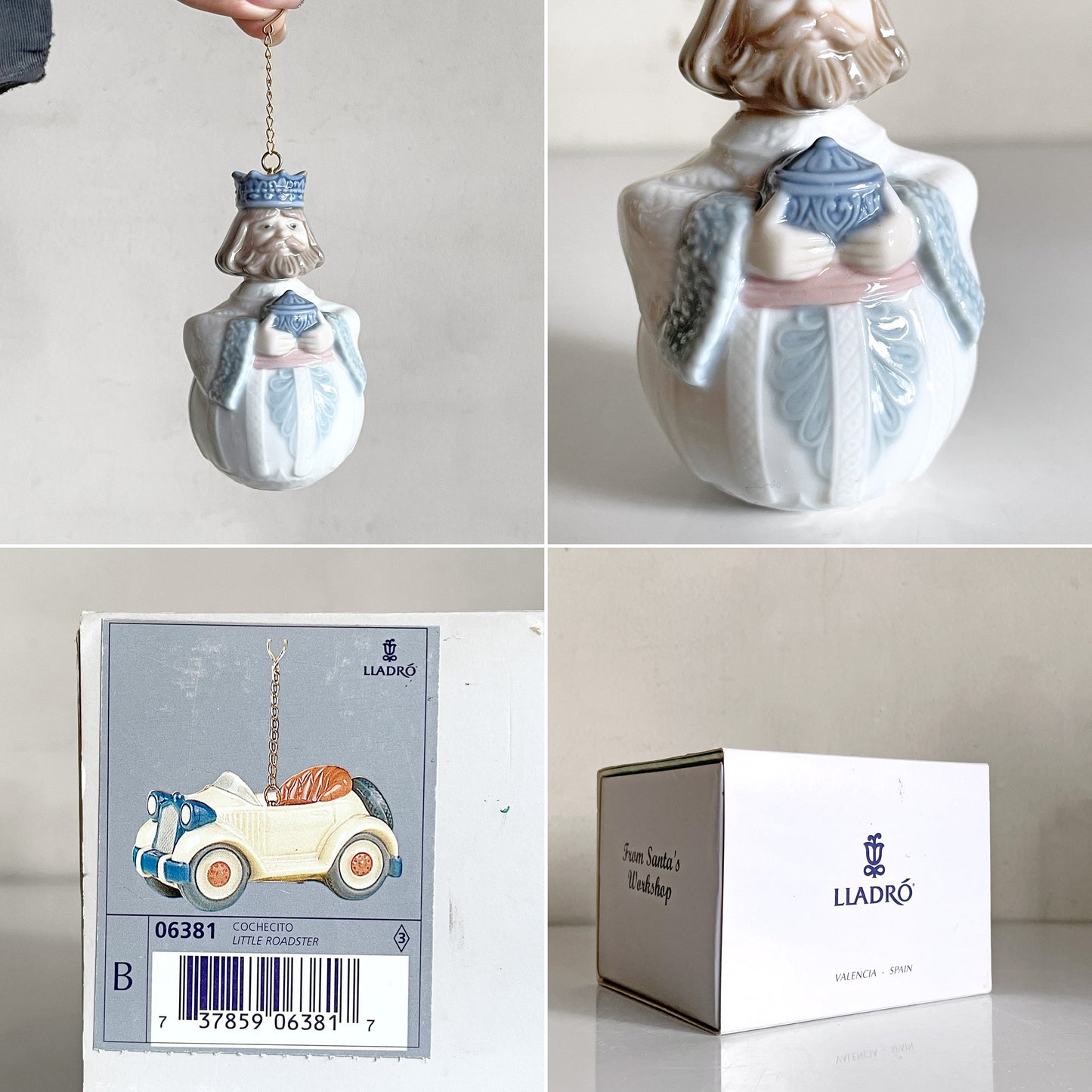 リヤドロ LLADRO ガスパール王 King Gaspar クリスマスオーナメント 箱付 陶器 ビンテージ スペイン ■