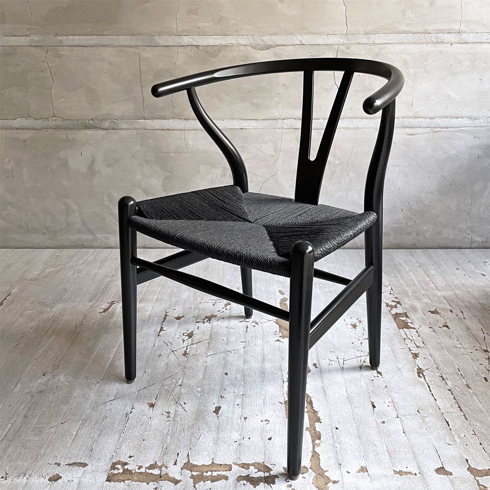 カールハンセン＆サン Carl Hansen & Son CH24 Yチェア ブラックラッカー×ブラックペーパーコード ビーチ材 ハンス・J・ウェグナー デンマーク 北欧家具 ♪