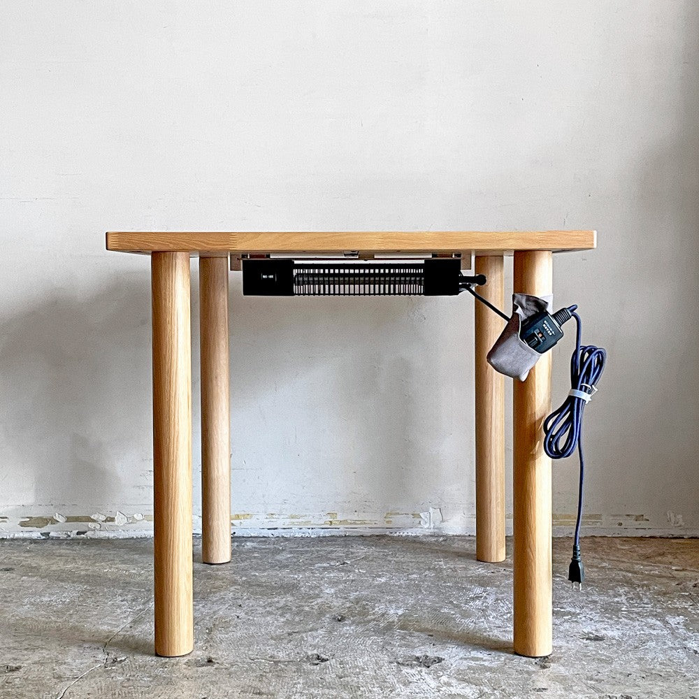 無印良品 MUJI 木製テーブル ダイニングこたつ オーク材 W80cm ナチュラルスタイル ■