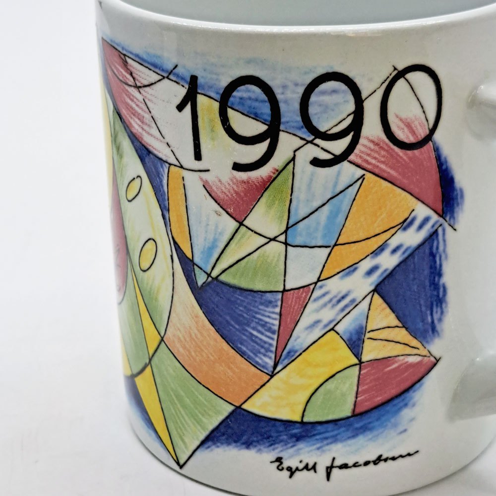 ロイヤルコペンハーゲン ROYAL COPENHAGEN イヤーマグ year mug アニュアルマグ Sサイズ 1990年 北欧ビンテージ デンマーク ●