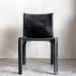 カッシーナ Cassina キャブチェア 412 CAB CHAIR アームレス 本革 ブラック マリオ・ベリーニ MoMA イタリアンモダン ■